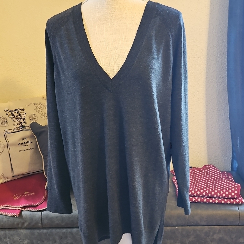 Eileen Fisher Gray Wool Top